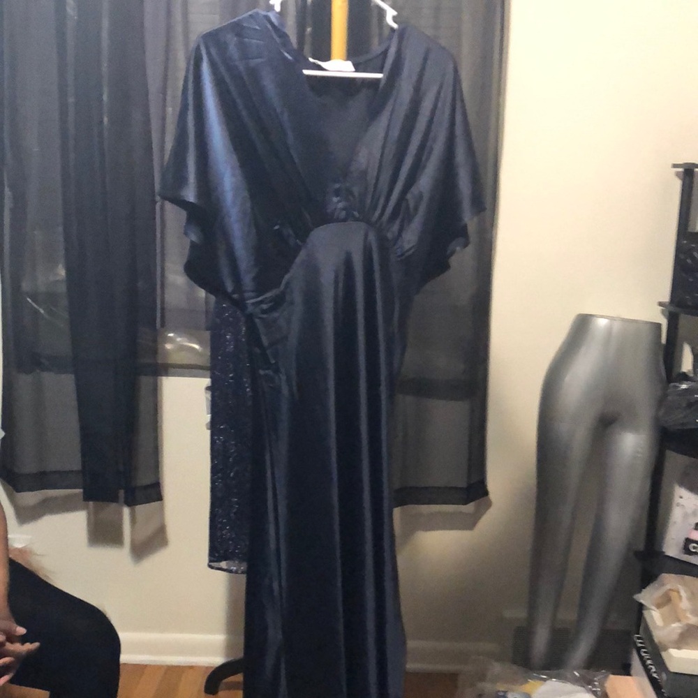 Petal & Pup Navy Long Sleeve Dress